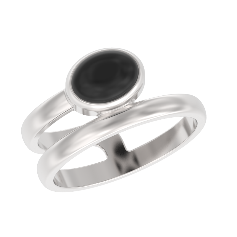 Кольцо из серебра с Агатом