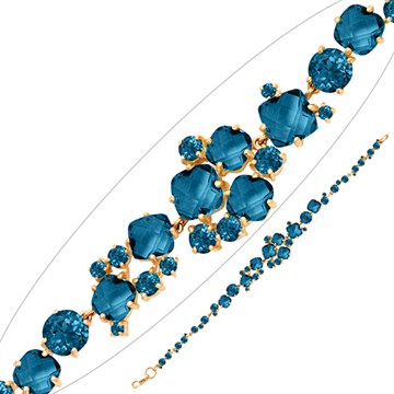 Браслет из золота с лондон топазом